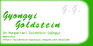 gyongyi goldstein business card