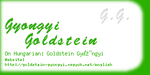 gyongyi goldstein business card